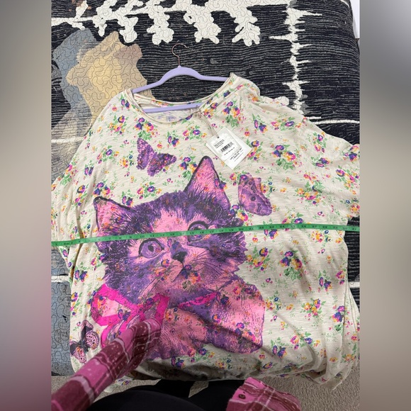 NWT Magnolia Pearl Kitten Francis Pullover cotton jersey top oversized one size - Picture 3 of 6